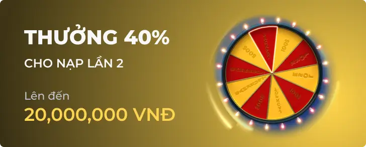 Thưởng Nạp Lại 40% tại Jackpotland